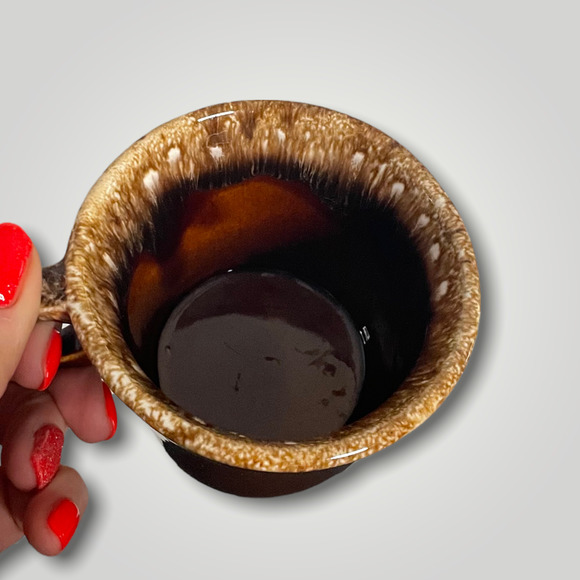 Vintage Hull USA Crestone Oven Proof Brown Drip Ware Stoneware Mug - Picture 8 of 12